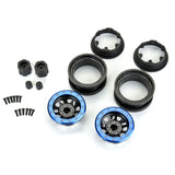 1/6 Steelies Stamped Steel 2.9" Dual Offset SCX6 Wheels Blue/Black