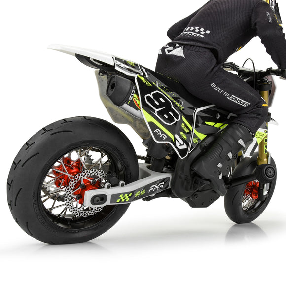 1/4 Pro-Spec Aluminum V2 Bead Rear Wheel Black/Red (1): Promoto-SM