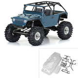2004 Jeep LJ Clear Body with Trail Cage & Scale Molded Accessories for 12.3" (313mm)