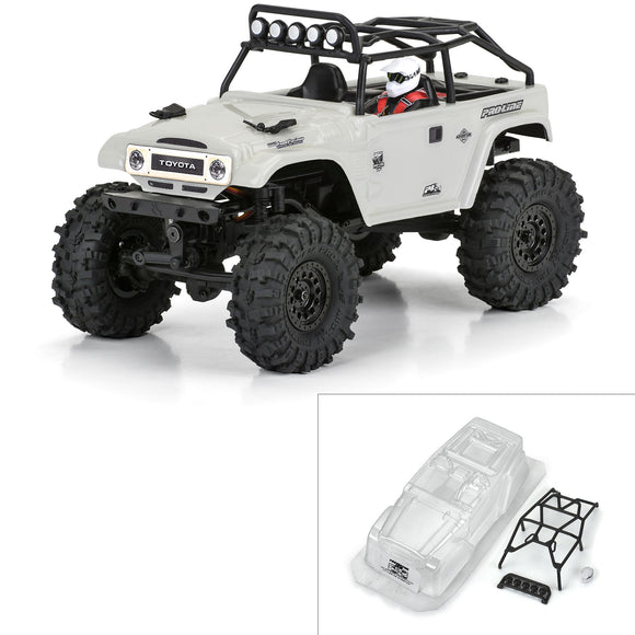 1979 Toyota Land Cruiser FJ40 Clear Body with Trail Cage for Axial SCX24