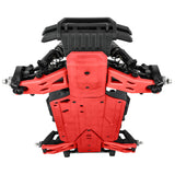 Bash Armor Front/Rear Skid Plates (Red) for ARRMA 3S Vehicles