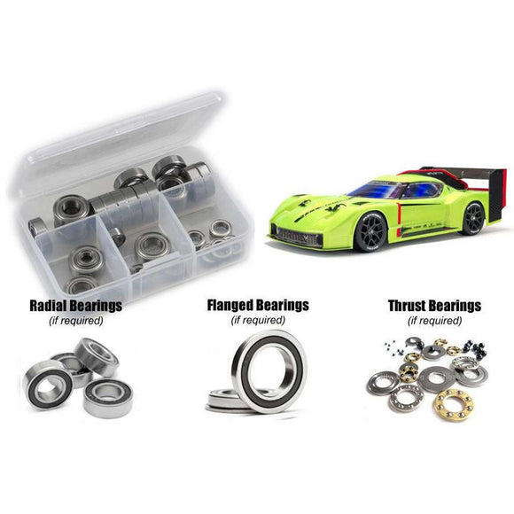 Rubber Shielded Bearing Kit: 1/8th Vendetta 3S BLX