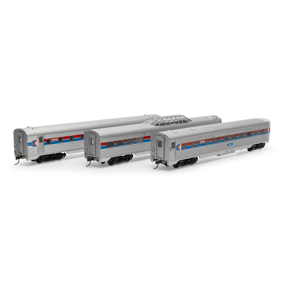 HO Streamline Passenger Cars, AMTK (3)