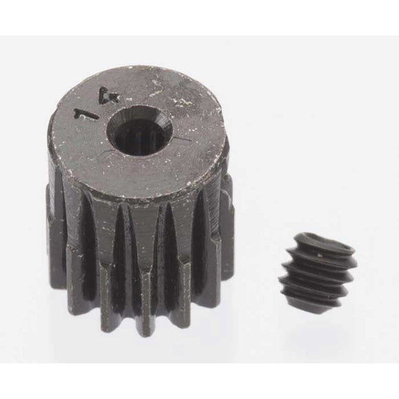 0.5 Module Hard Blackened Steel Mini Pinion 2mm, 14T