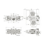 FG-120TS 120cc 4-Stroke Twin-Cylinder Gasoline Engine