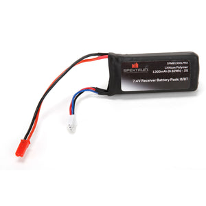 7.4V 1300mAh 2S 5C Li-Po Receiver Battery; JST-RCY