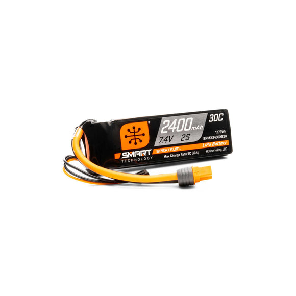 2400mAh 2S 7.4V Smart G1 30C LiPo; IC3 Connector