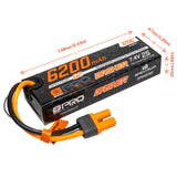 6200mAh 2S 7.4V Smart Pro Basher LiPo 120C IC5