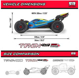 Arrma 1/8 TYPHON 4X4 RTR Brushed Buggy, Blue