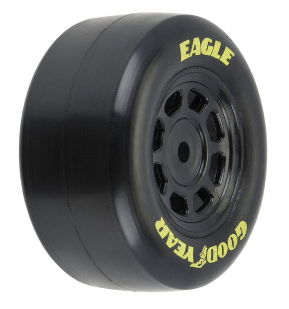 Pro-Line Goodyear Eagle Tire F/R MTD Steel Racing Wheels Black for Losi NASCAR