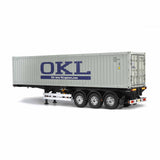 1/14 40-Foot Container 3-Axle Semi-Trailer for Tamiya RC Tractor Truck