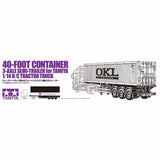 1/14 40-Foot Container 3-Axle Semi-Trailer for Tamiya RC Tractor Truck