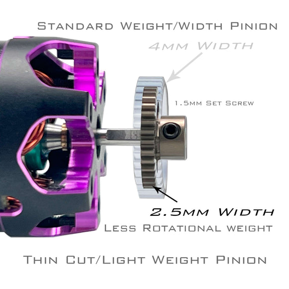 48P Ultra Lightweight Aluminum Pinion Gear, Thin Cut: 18T