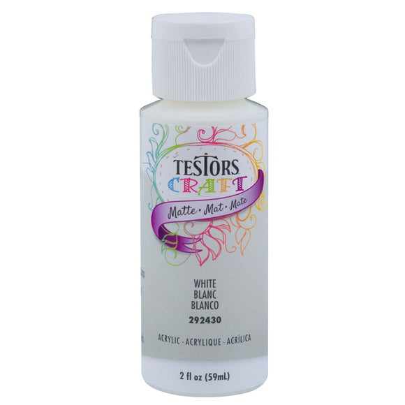 Testors 2oz Acrylic Craft Paint, Satin White