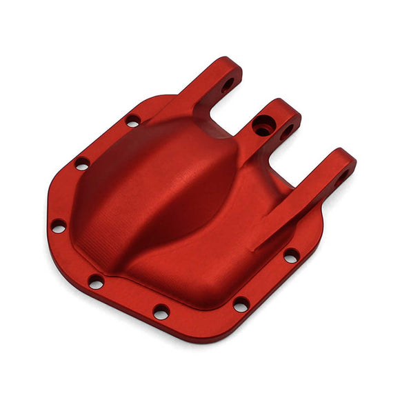 Currie RockJock Diff Cover, Red Anodized: Axial SCX10-II