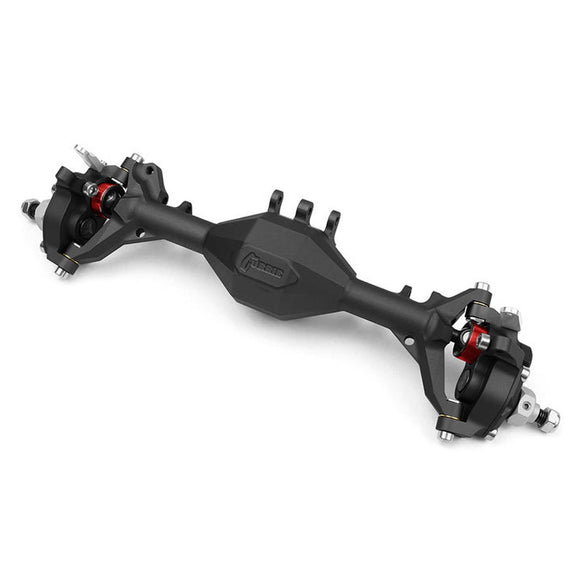 Currie Portal F9 Front Axle, Black Anodized: Axial SCX10-II