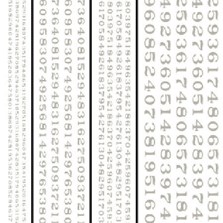 Railroad Roman Numbers, White