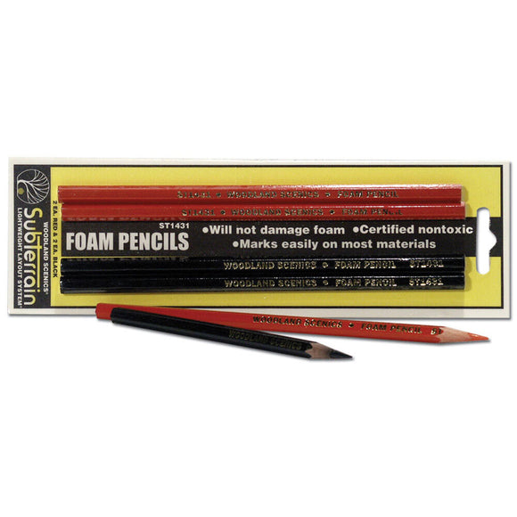 Foam Markers, Red/Black (2 each)