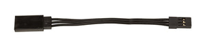 75mm Servo Wire Extension, Black, (2.95in)