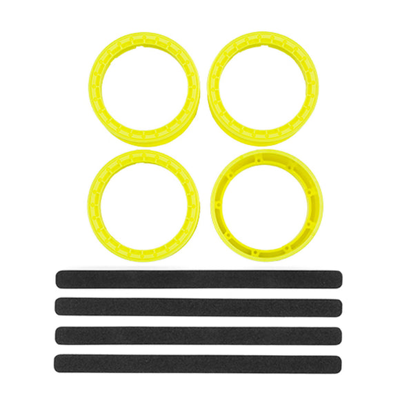 RC10 FT Adjustable Wheel Rims, Fluorescent Yellow