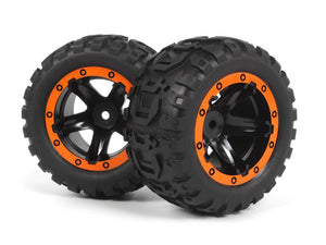 Slyder MT Wheels/Tires Assembled (Black/Orange)