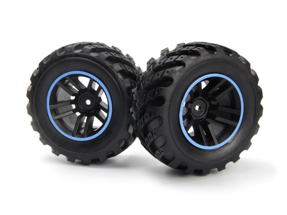 Spryte Wheels/Tires Assembled (Black/Blue)