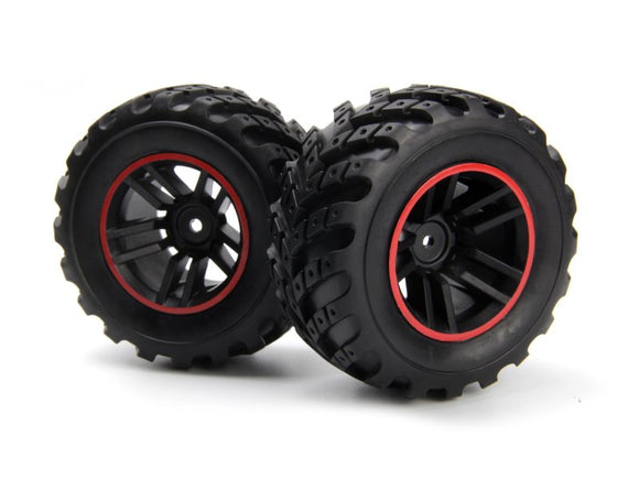 Spryte Wheels/Tires Assembled (Black/Red)