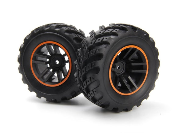 Spryte Wheels/Tires Assembled (Black/Orange)