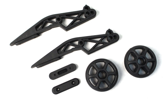 Reeper Wheelie Bar Plastic Parts(Bracket 2pcs,Wheel 2pcs)