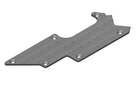 Suspension arm stiffener - Rear - Left - Graphite 3mm - 1