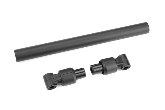 Chassis Tube - Rear - 130mm - Aluminum - Black - 1 Set