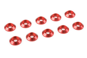 Red Aluminum Washer for M3 Flat Head Screws, OD=8mm