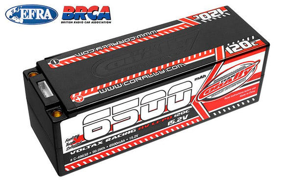 Corally - 6500mAh 15.2v 4S 120C Voltax Hardcase Lipo Battery - 5mm Bullets
