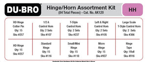 Hinge & Control Horn Assortment Kit, 84pcs