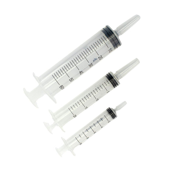 3pc Syringe Assortment, Poly Bag