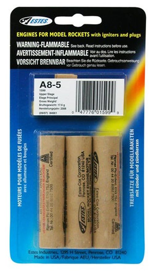 A8-5 Model Rocket Engines (3pk)