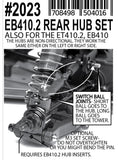 EB410.2 HD Rear Hub Set, 7075