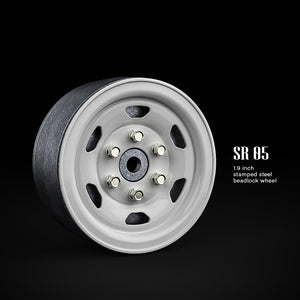 1.9 SR05 Beadlock Wheels (Gloss White) (2)