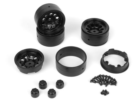 CS-10 Beadlock Wheel 1.2in (Black/4pcs) for Venture18