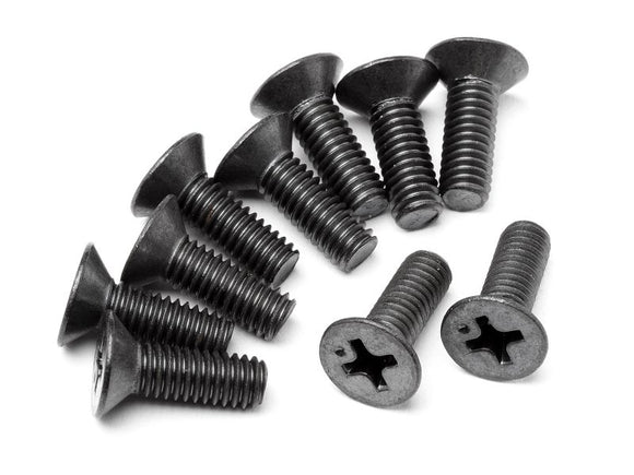 Flat Head Screw 4X12mm (6pcs)