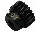 20T 0.5 Mod Hardened Steel Pinion Gear, 1/8 Bore