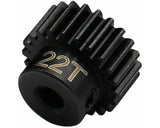 22T 0.5 Mod Hardened Steel Pinion Gear, 1/8 Bore