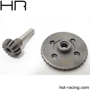 HD Spiral Cut Bevel Gear Set 36T/14T AX10