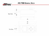 HS-77BB Low Profile Servo .34sec/114oz @ 6.0v