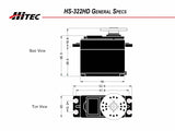 HS-322HD Standard Heavy Duty Servo .15sec/51oz @ 6.0v