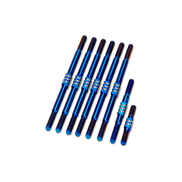 RC10T Fin Titanium Turnbuckle Set, 8pc, Burnt Blue