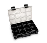 Hardware Storage Box, Black / Smoke Gray (~8" x 5.50" x 1.5"