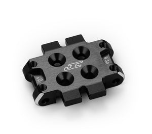 RC10B7 front bulkhead 0 degree (9.3g), aluminum - black