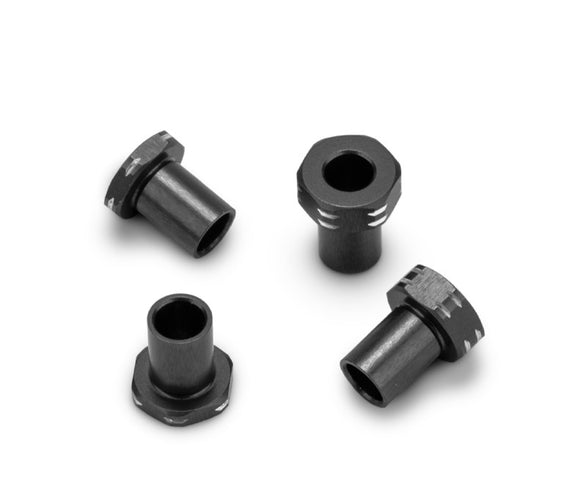 RC10B7 Aluminum Caster Hat Bushings, 4pc, Black,