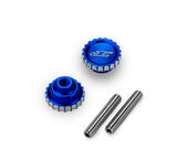 4-40 Future Thumb Nut with Set Screw, 2pc, Blue